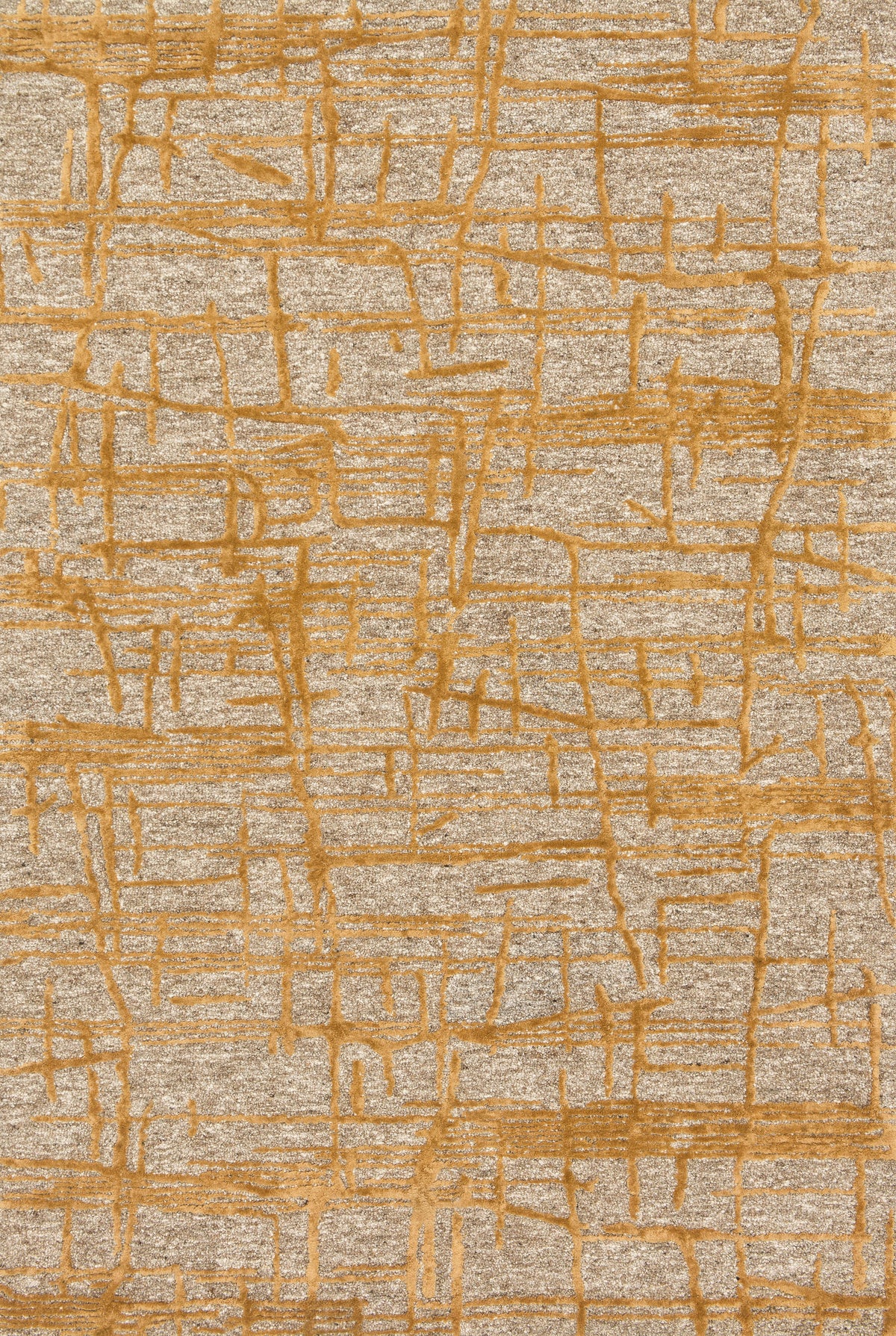 front view of Juneau Natural / Gold luxury Rug