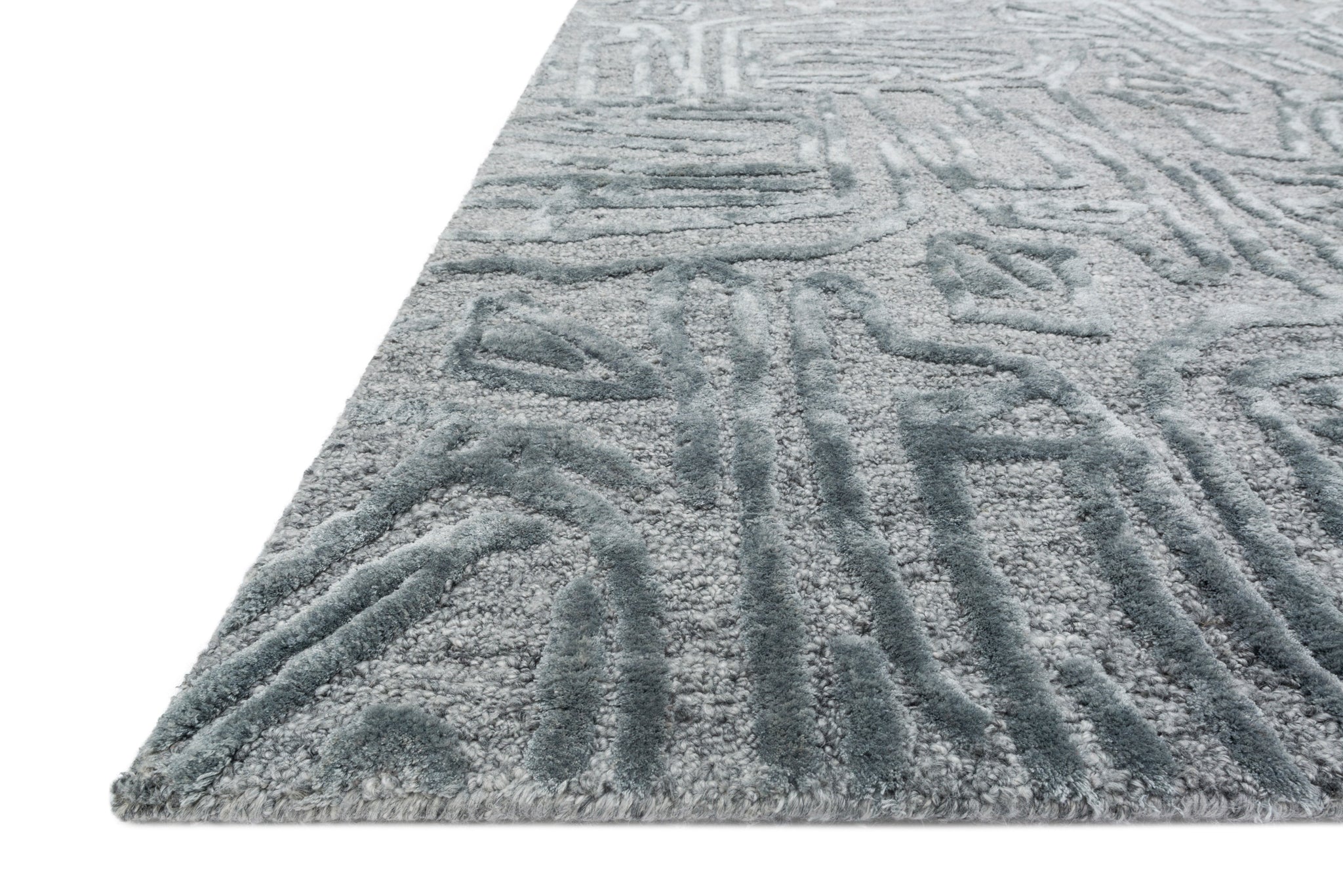 side view of Juneau Lt. Blue / Lt. Blue luxury Rug