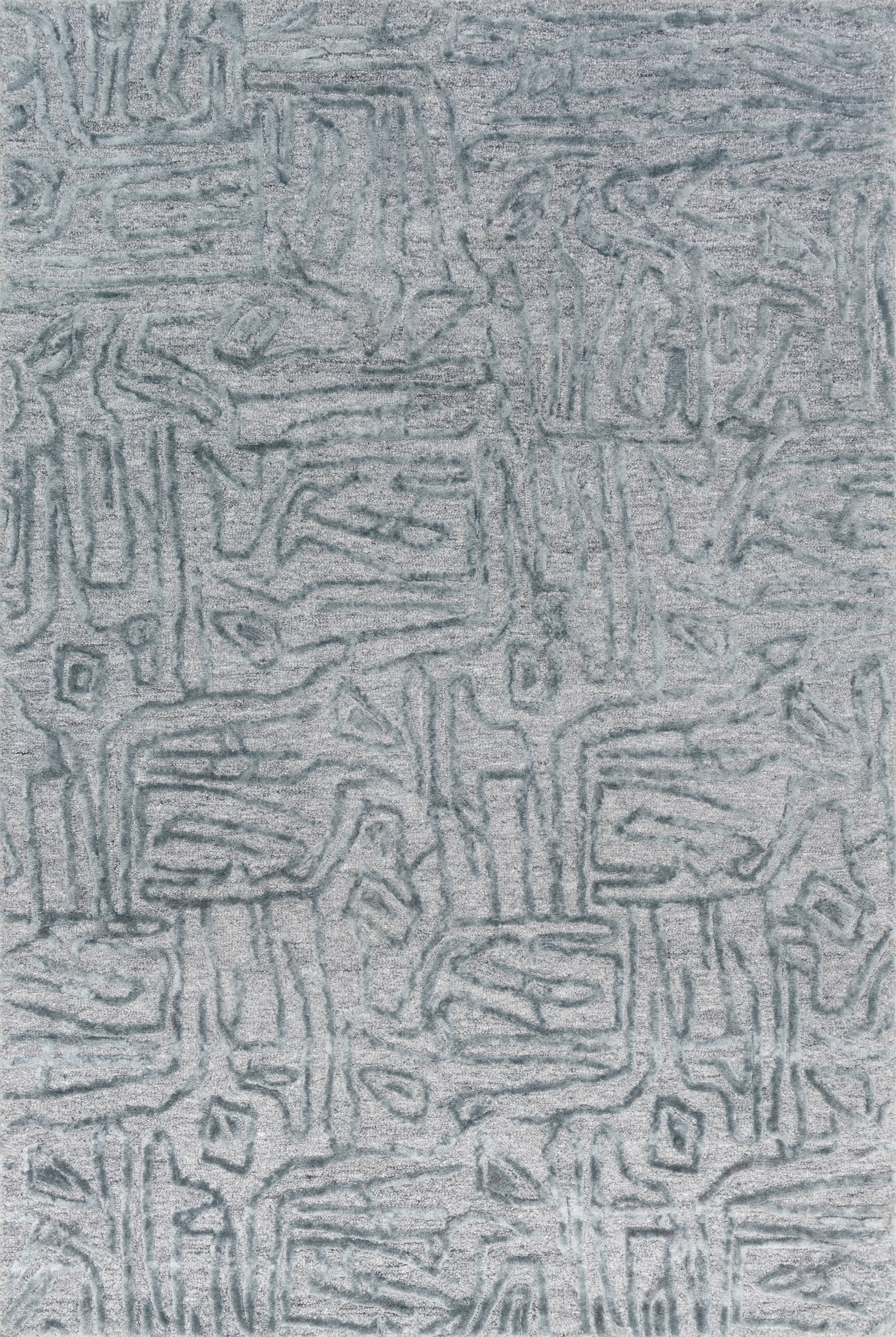 front view of Juneau Lt. Blue / Lt. Blue luxury Rug