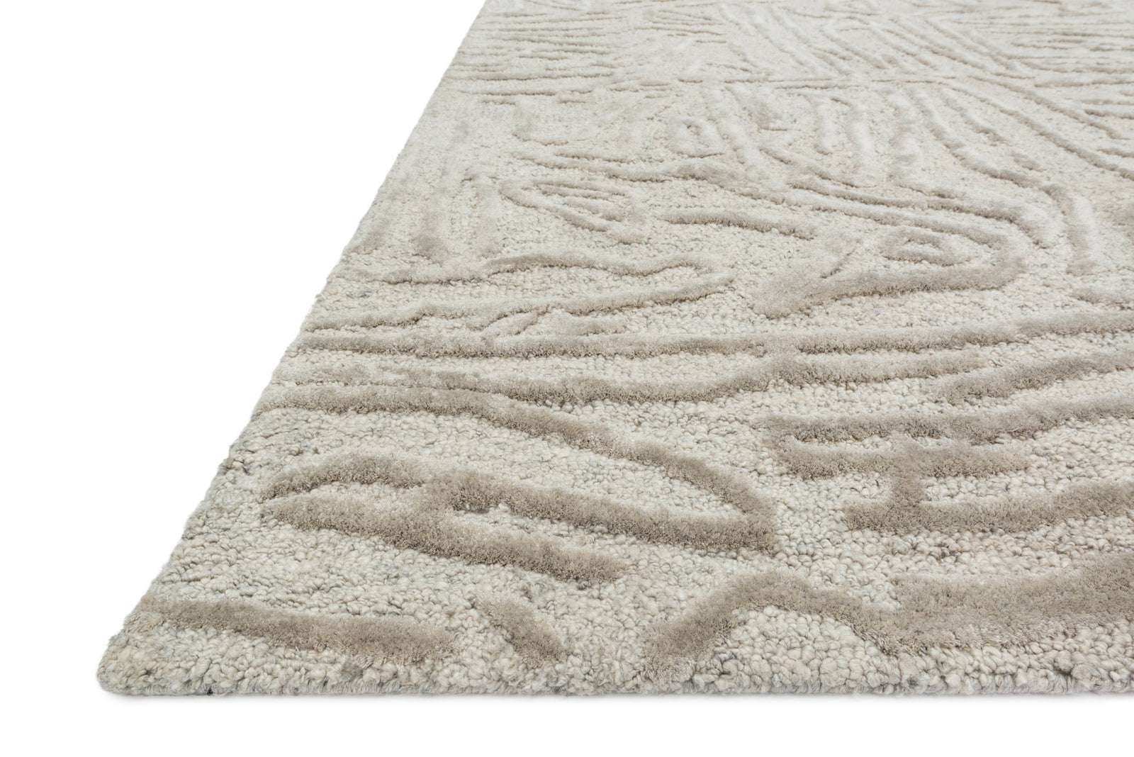 front view of Juneau Silver / Silver luxury Rug
