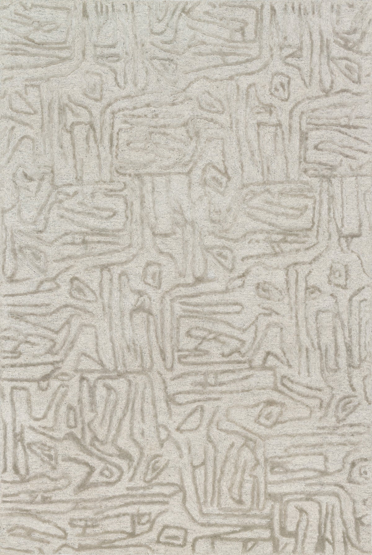 front view of Juneau Silver / Silver luxury Rug