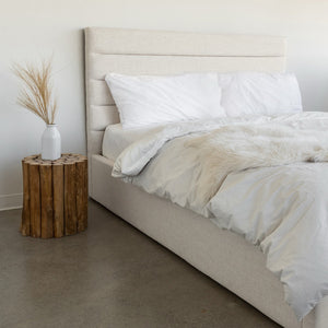 Justin Queen Bed Tall - Cream