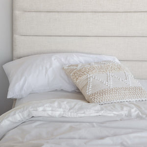 Justin King Bed Tall - Cream