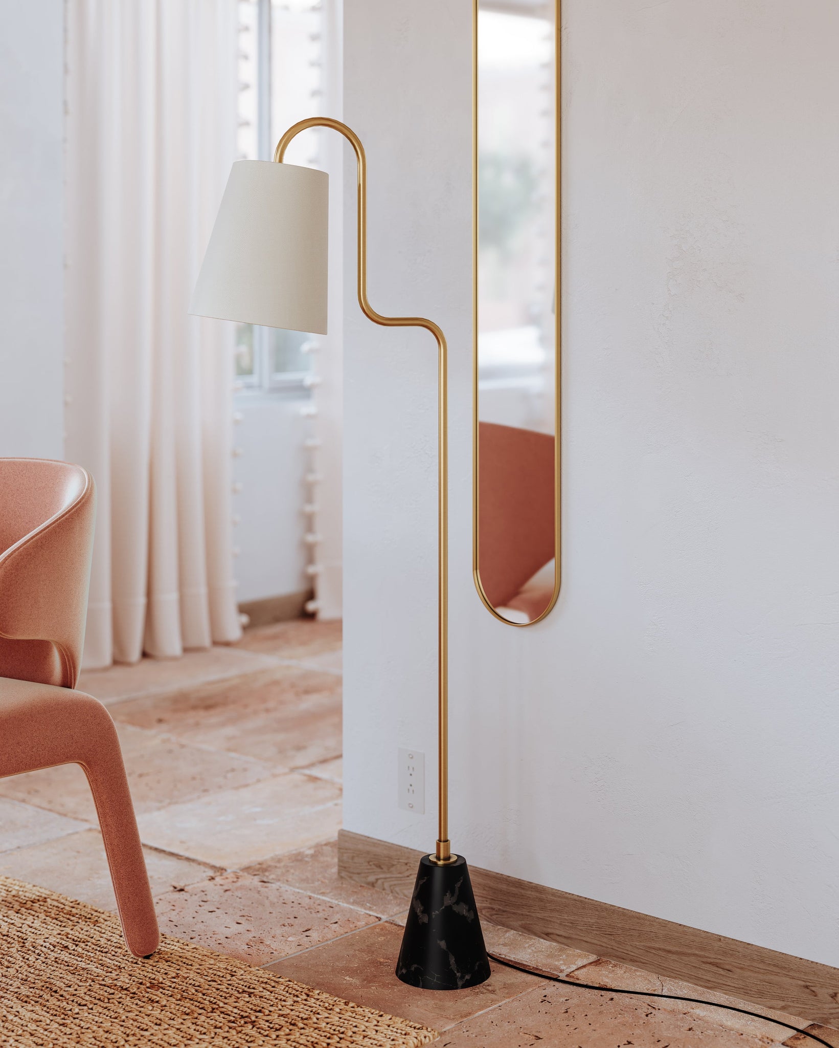 Jaimee Floor Lamp - Lifestyle [HL539401-AGB]