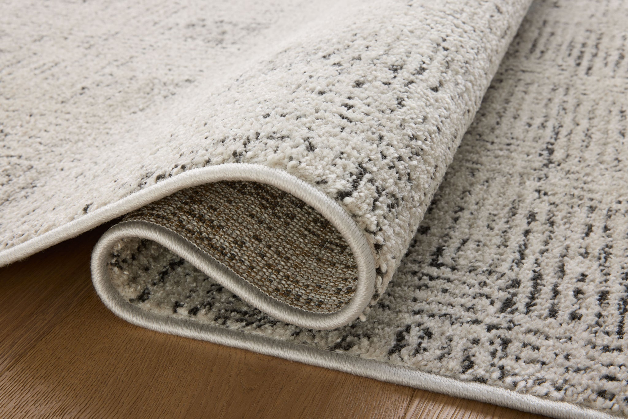 detail view of Kamala Grey / Graphite luxury Rug
