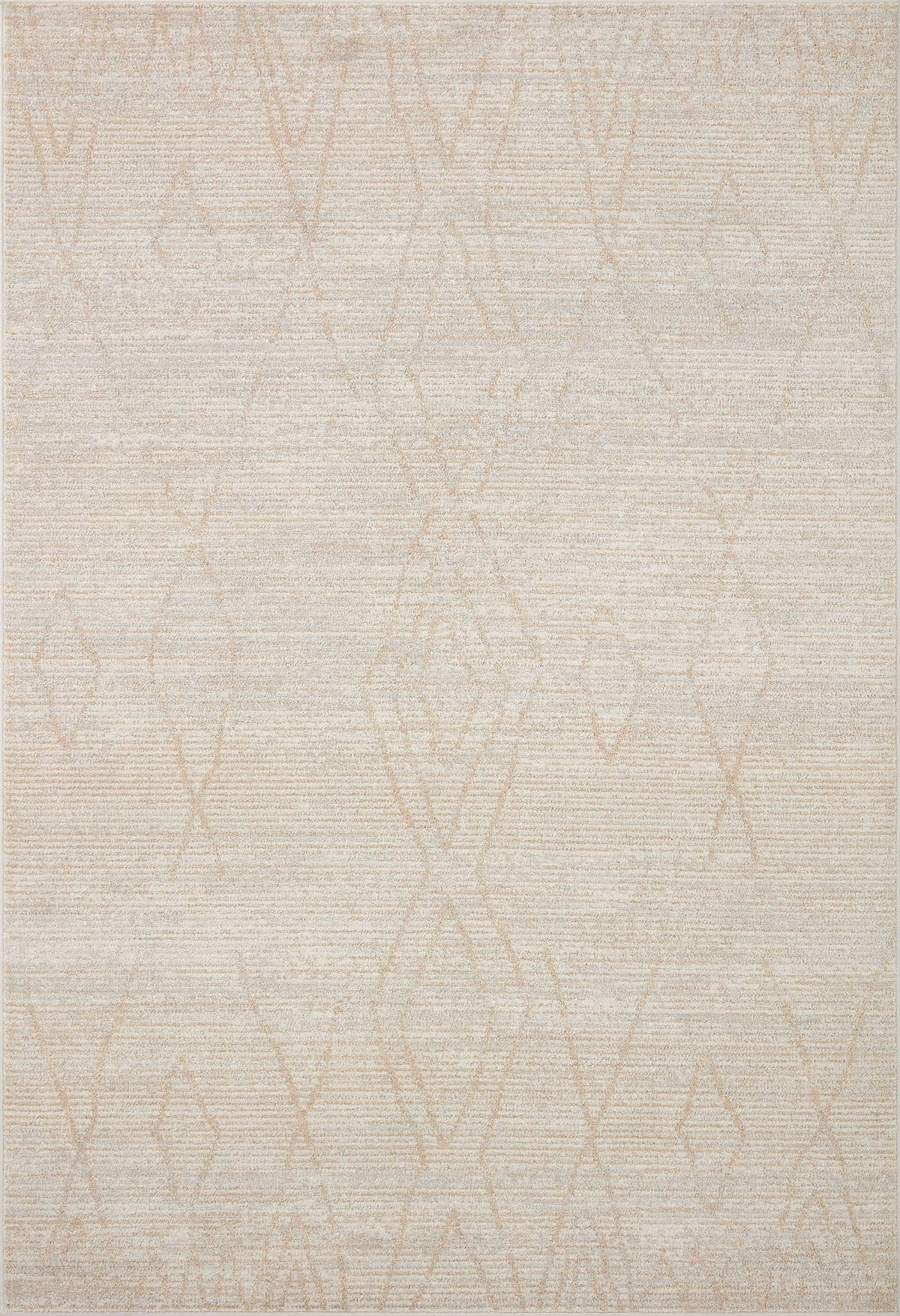 front view of Kamala Natural / Mist luxury Rug