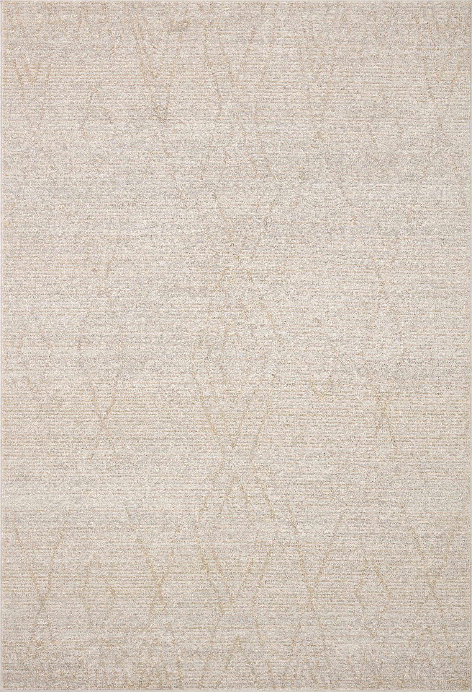 front view of Kamala Natural / Mist luxury Rug