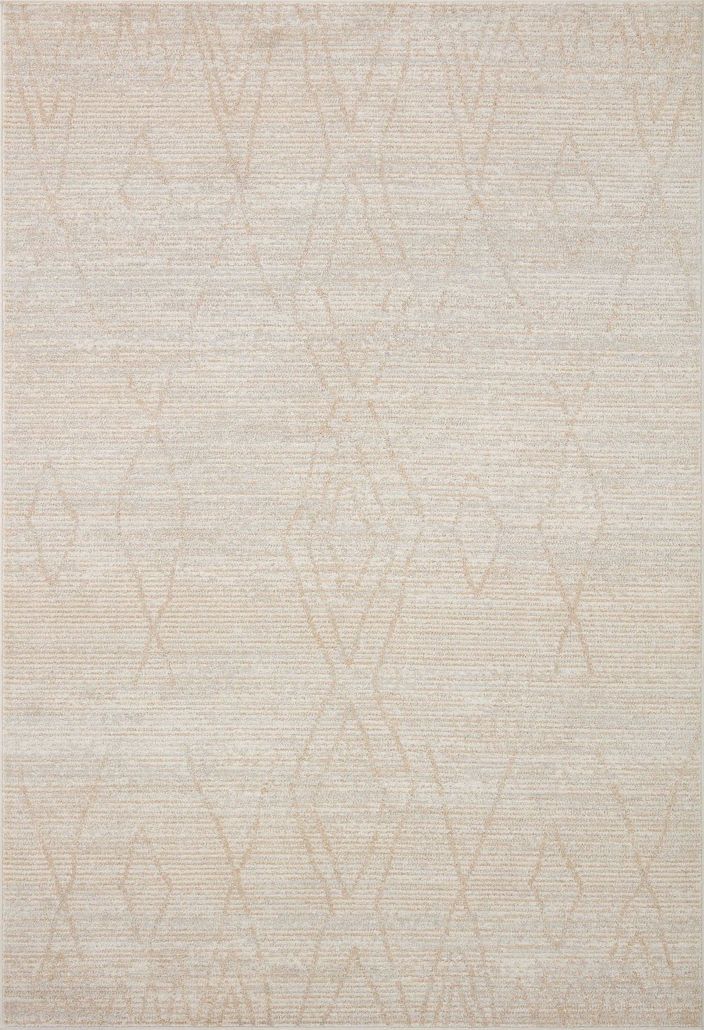 front view of Kamala Natural / Mist luxury Rug