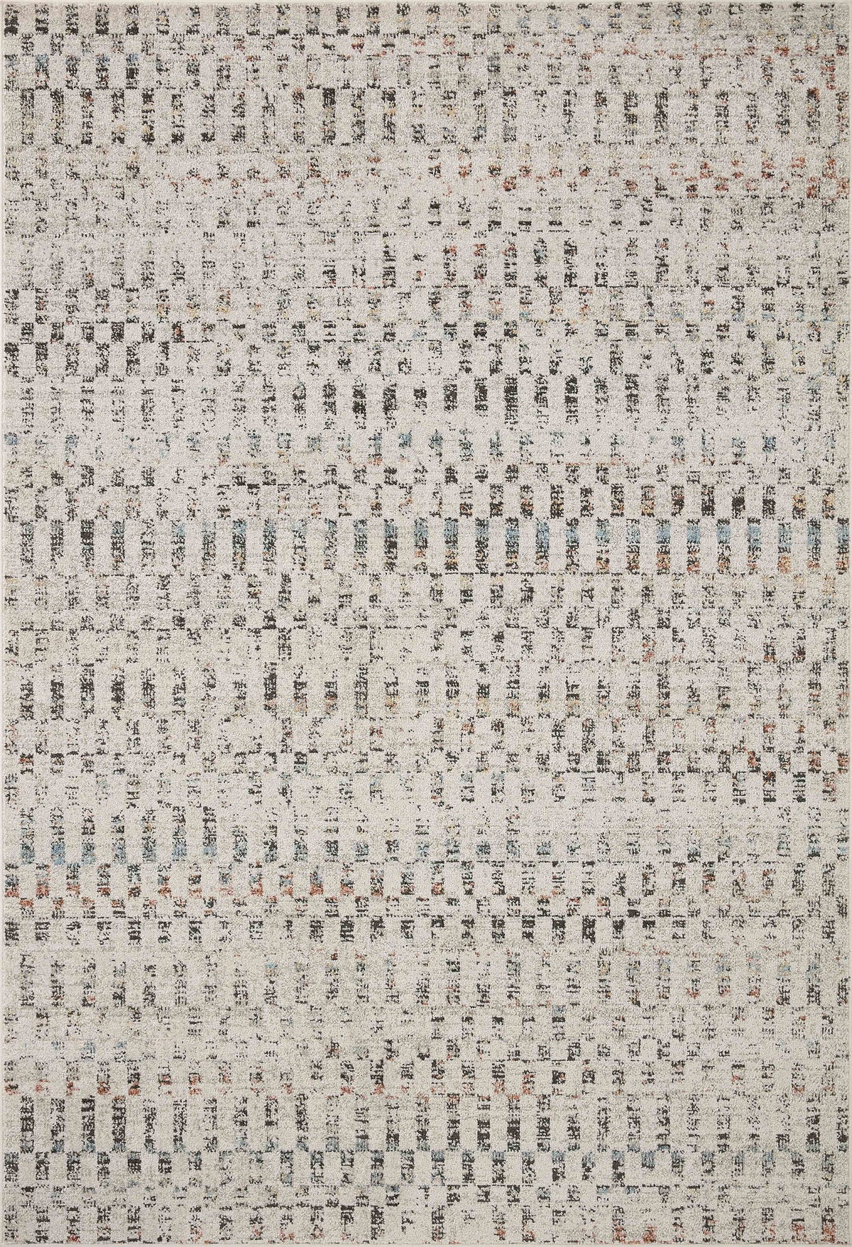 front view of Kamala Grey / Multi luxury Rug