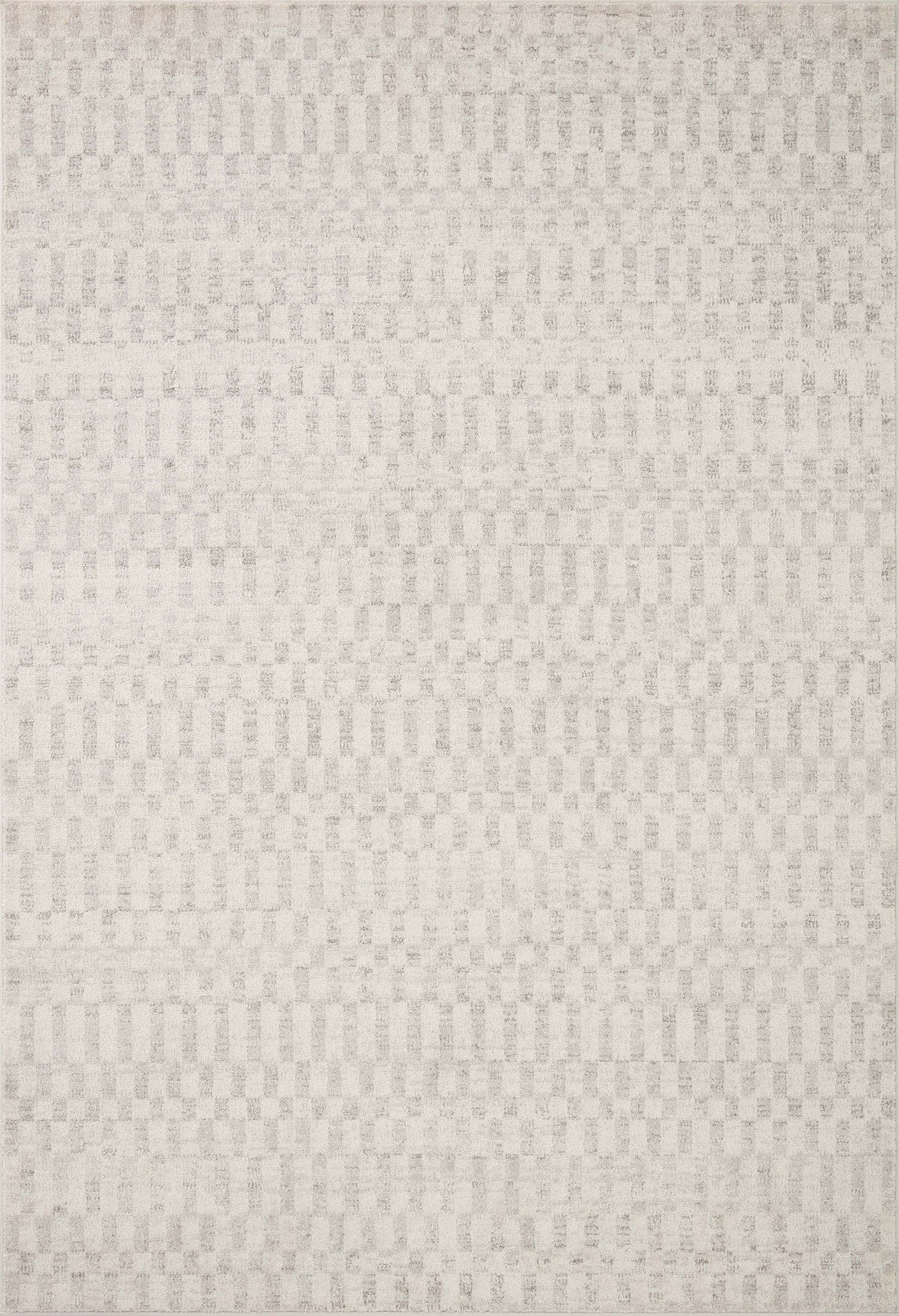 front view of Kamala Ivory / Grey luxury Rug