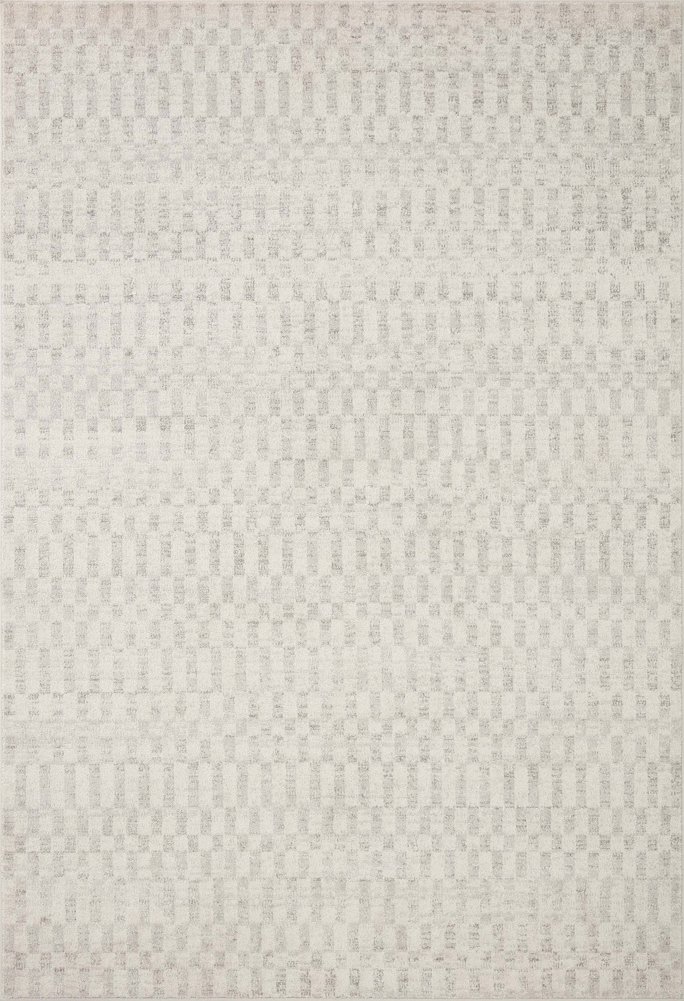 front view of Kamala Ivory / Grey luxury Rug