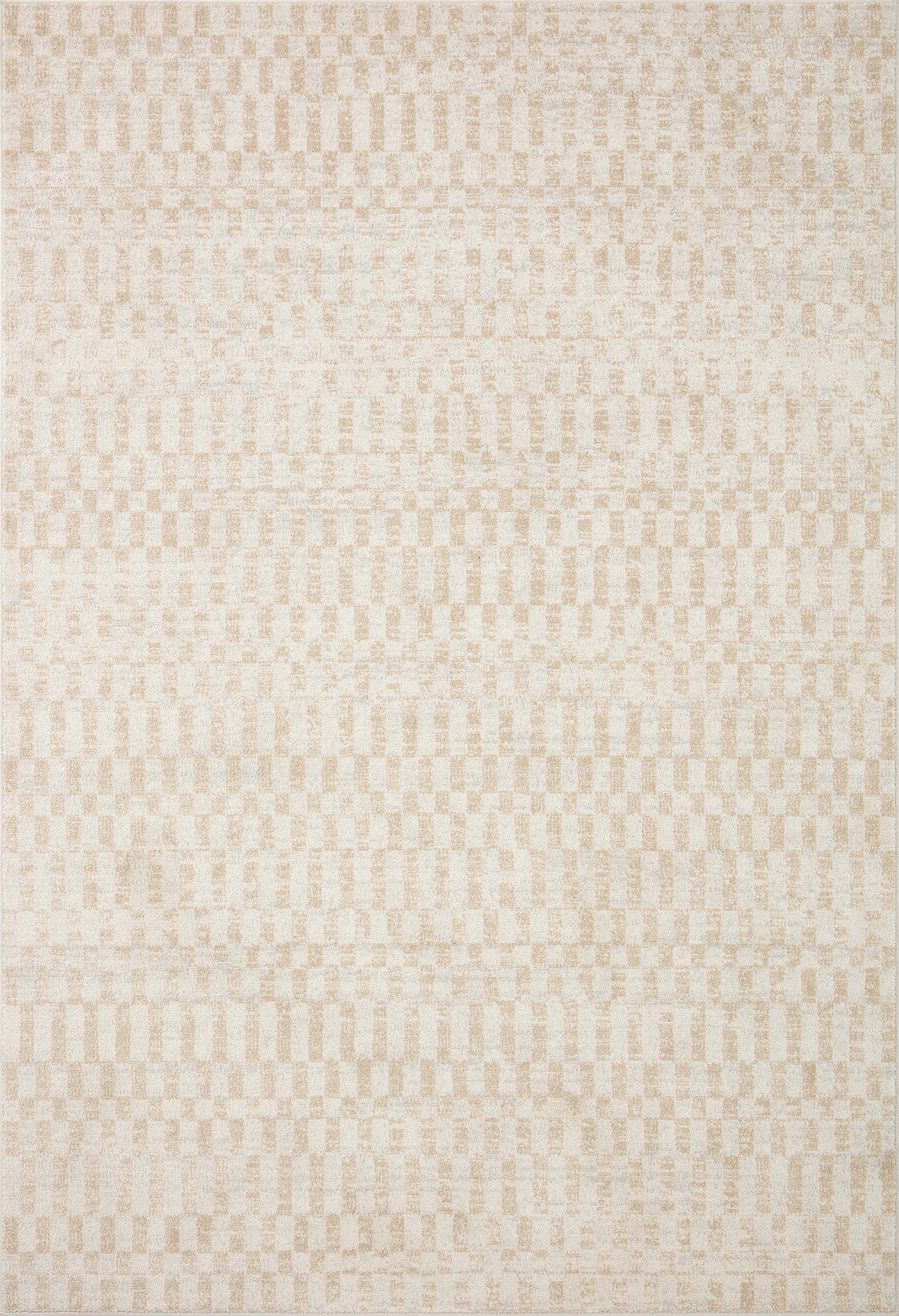 front view of Kamala Ivory / Natural luxury Rug