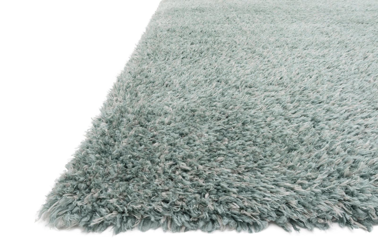 front view of Kayla Shag Spa luxury Rug