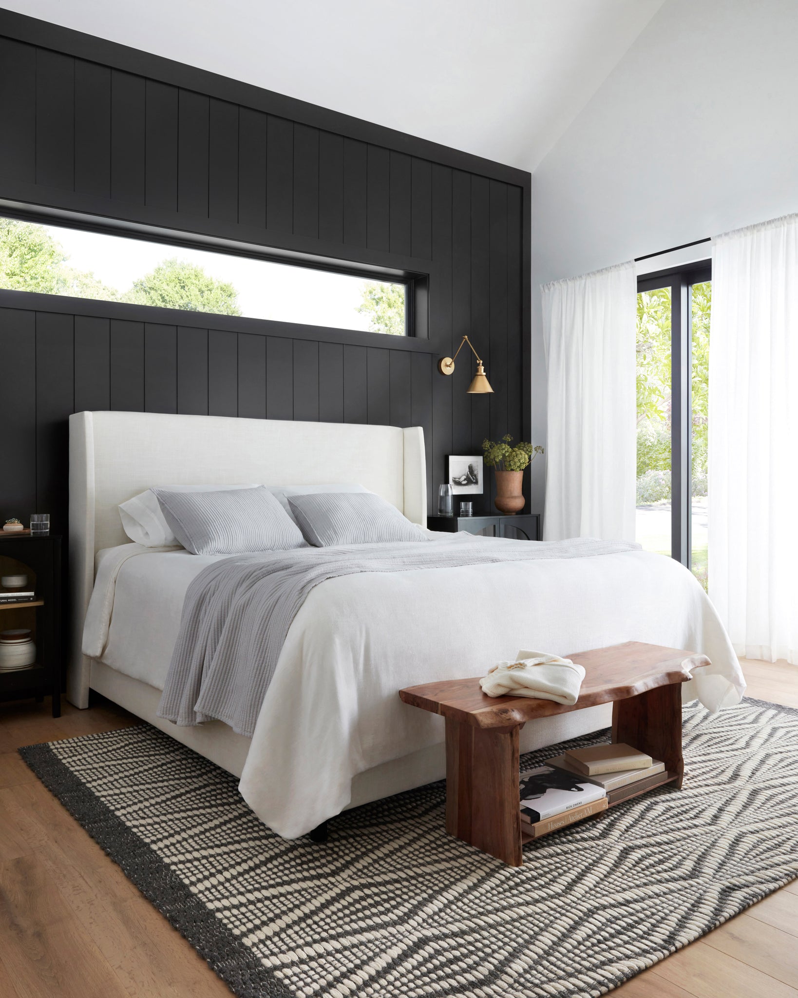angle view of Kenzie Ivory / Charcoal luxury Rug