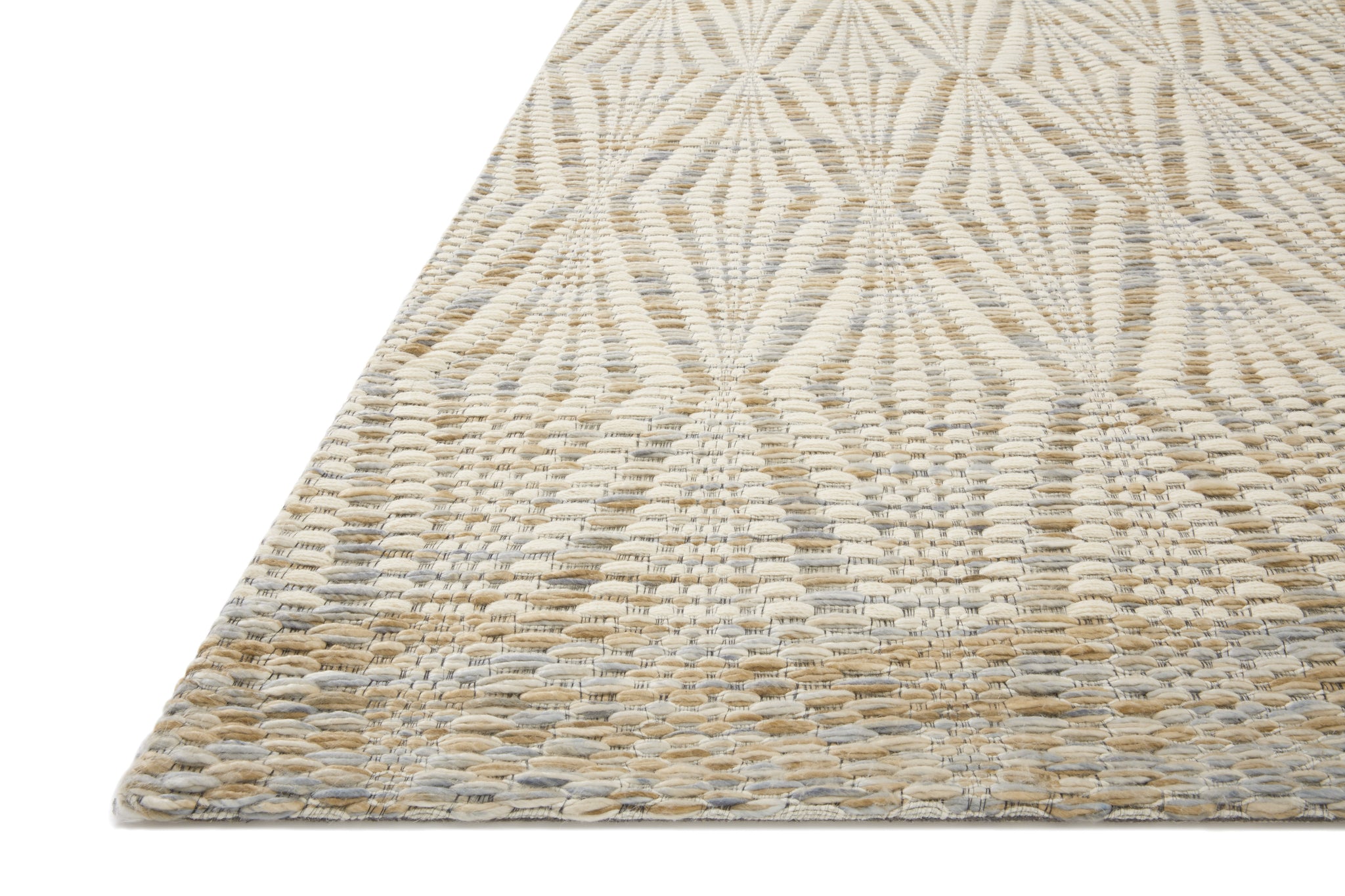 angle view of Kenzie Ivory / Sand luxury Rug