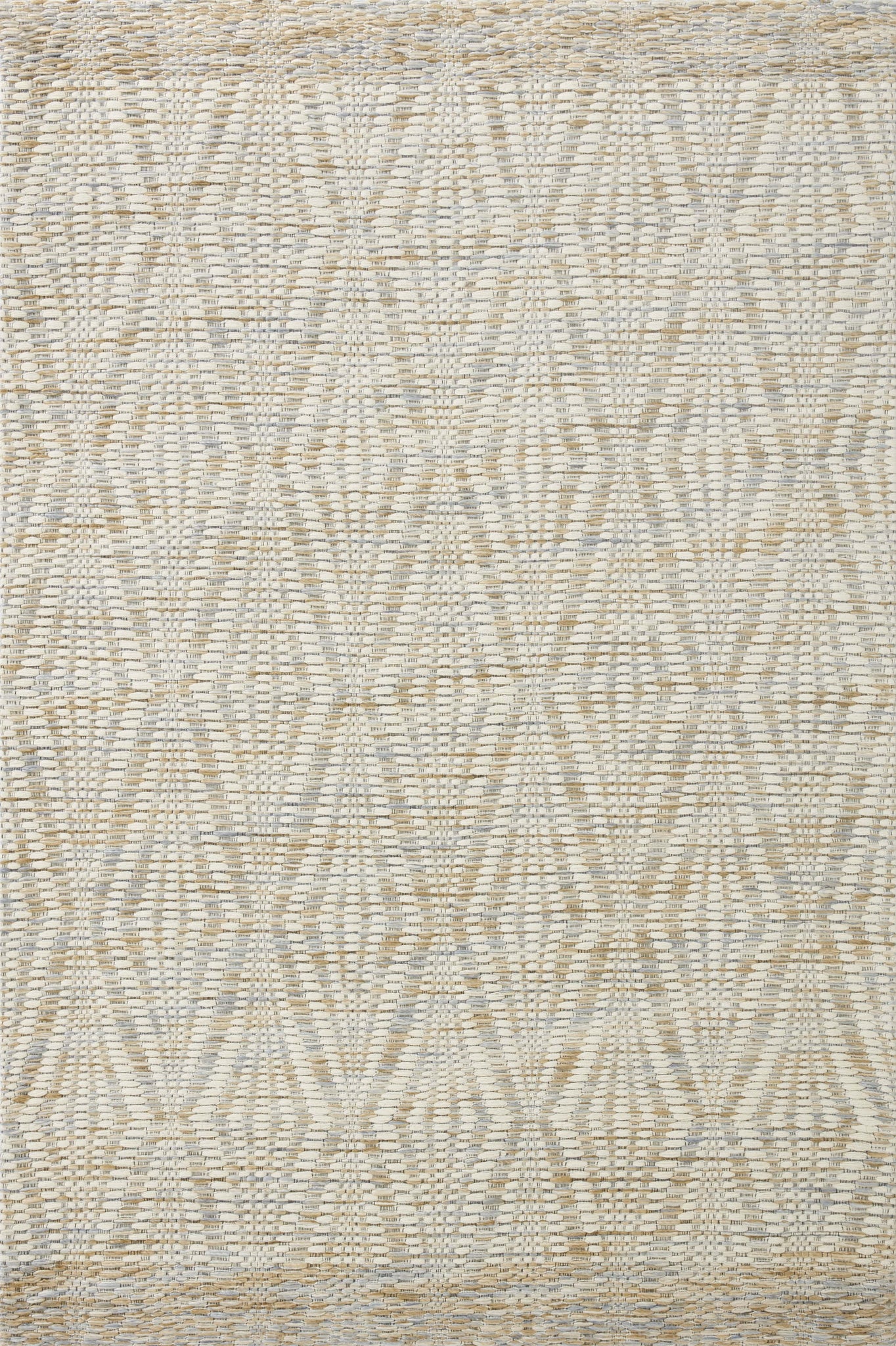 front view of Kenzie Ivory / Sand luxury Rug