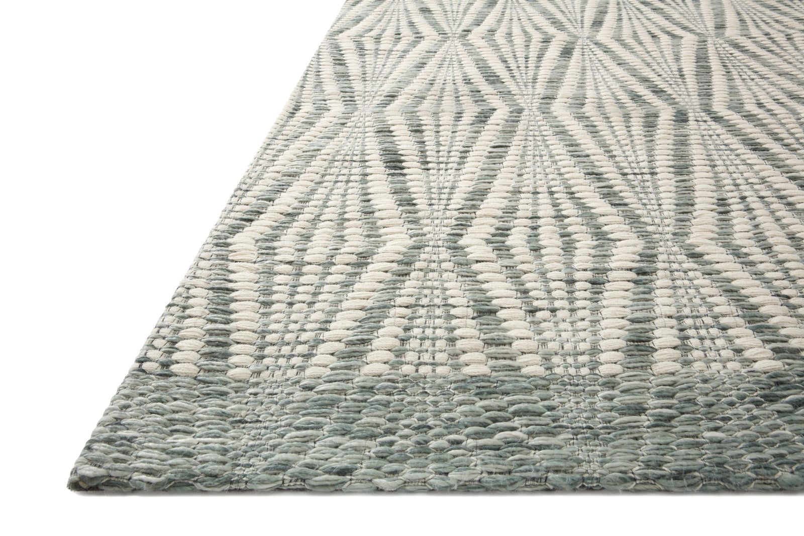 front view of Kenzie Ivory / Sage luxury Rug