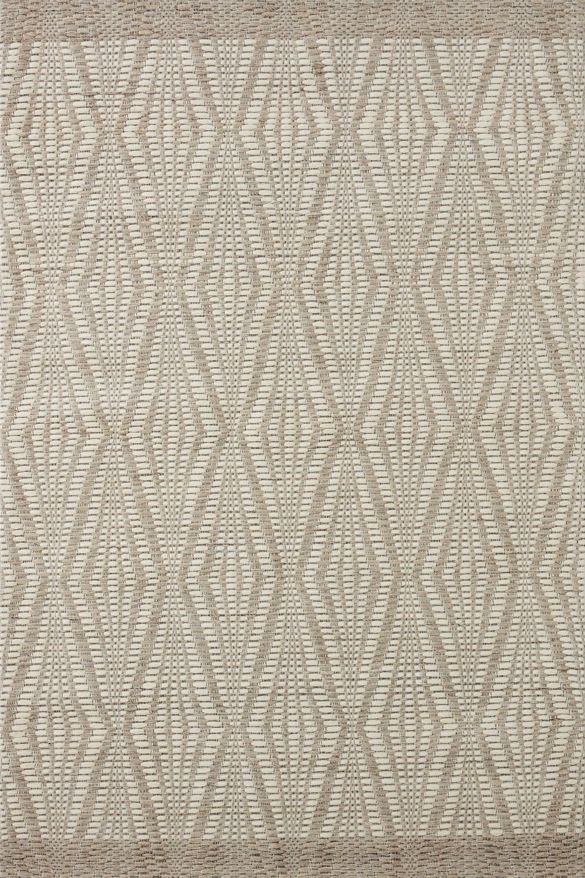 front view of Kenzie Ivory / Taupe luxury Rug