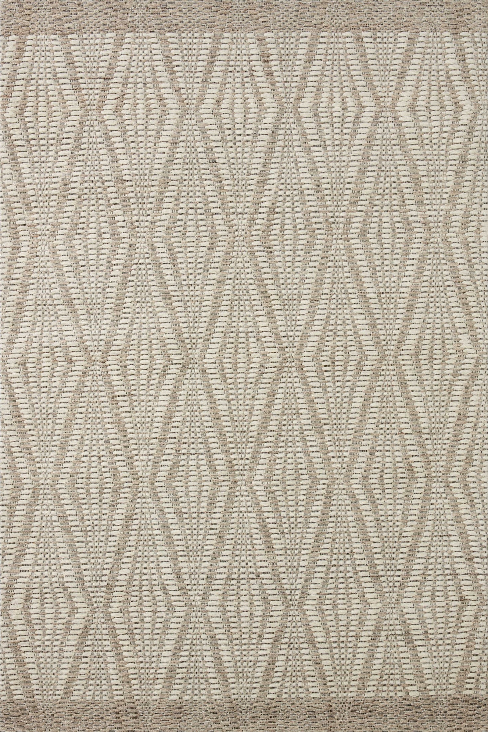 front view of Kenzie Ivory / Taupe luxury Rug