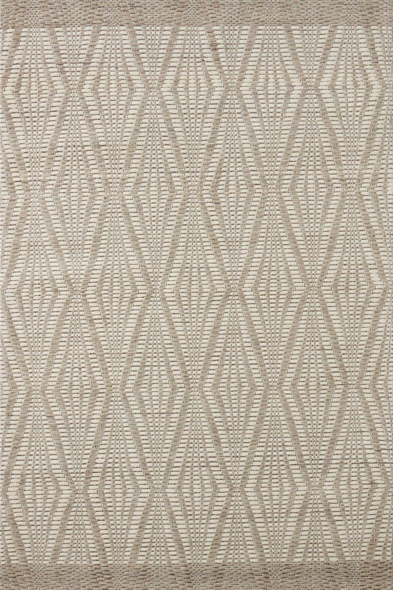 front view of Kenzie Ivory / Taupe luxury Rug