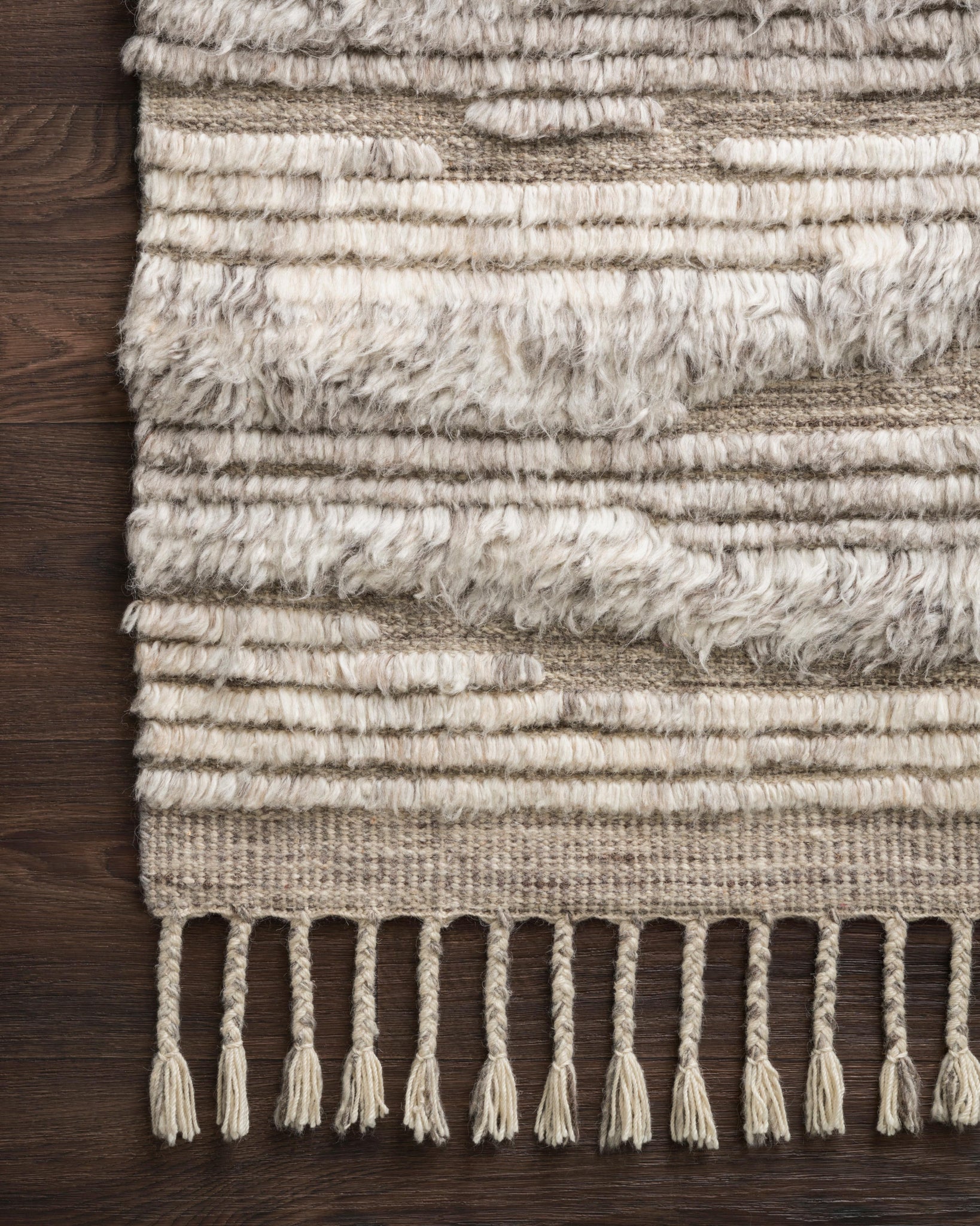 side view of Khalid Natural / Ivory luxury Rug