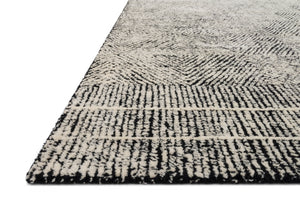 side view of Kopa Black / Ivory luxury Rug