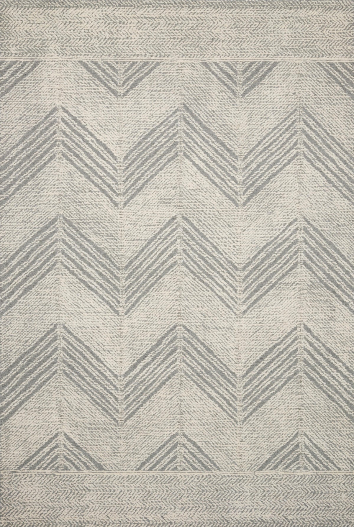 front view of Kopa Grey / Ivory luxury Rug