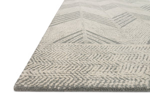 side view of Kopa Grey / Ivory luxury Rug