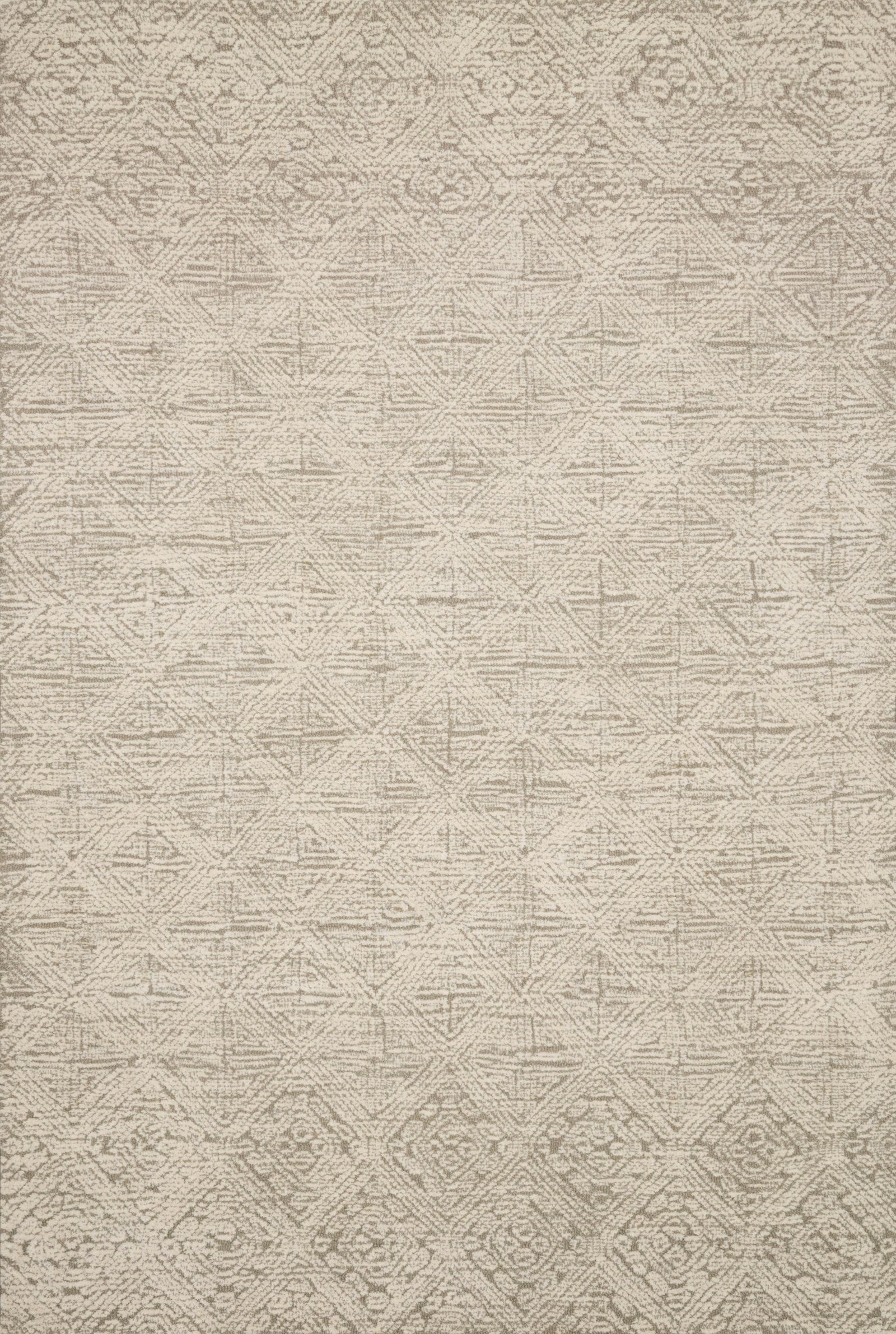 front view of Kopa Taupe / Ivory luxury Rug