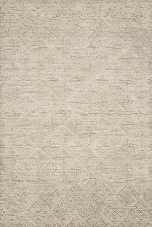 front view of Kopa Taupe / Ivory luxury Rug
