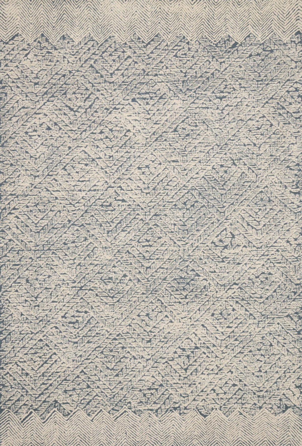 front view of Kopa Blue / Ivory luxury Rug