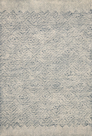 front view of Kopa Blue / Ivory luxury Rug