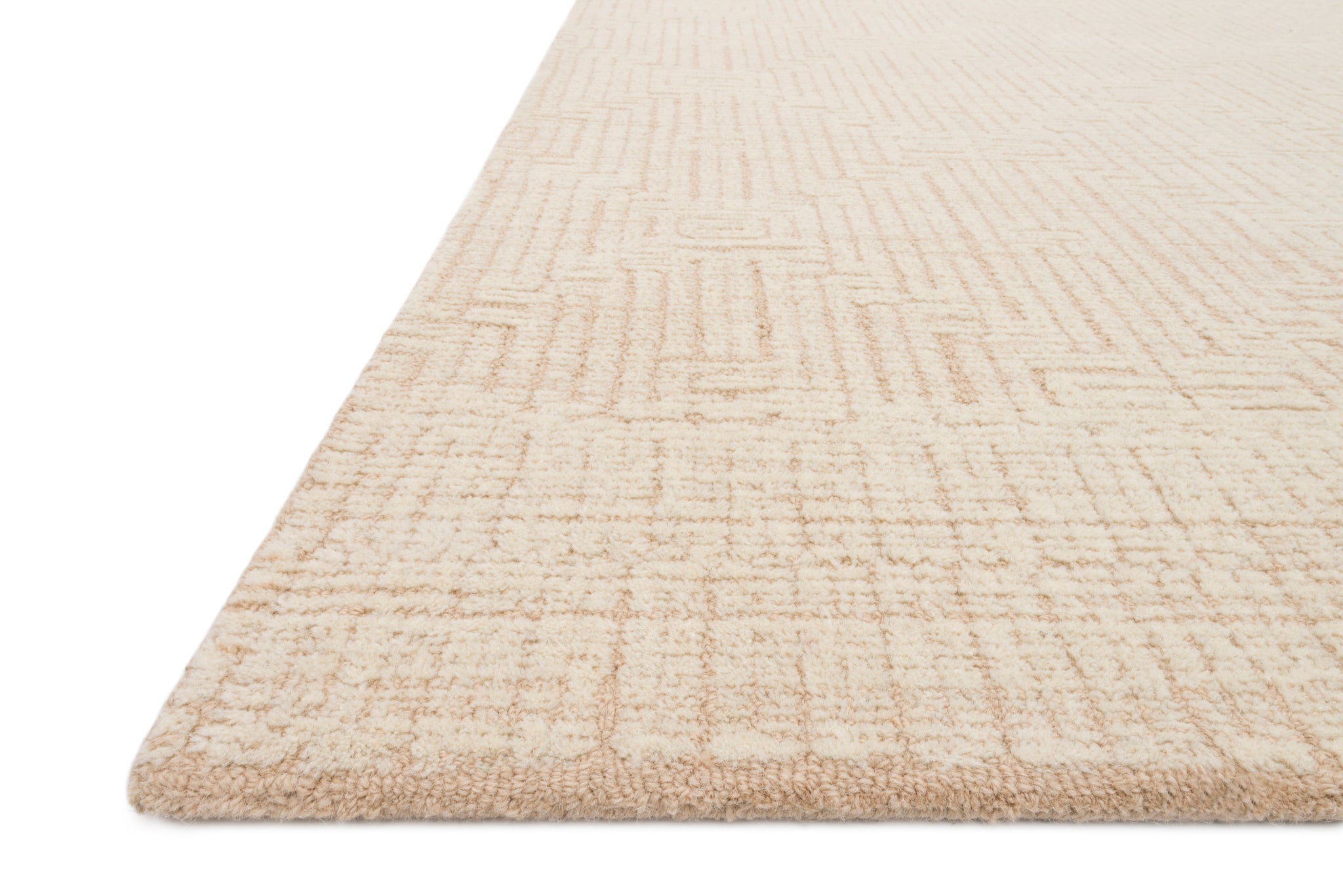 side view of Kopa Blush / Ivory luxury Rug