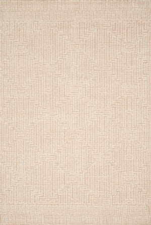 front view of Kopa Blush / Ivory luxury Rug