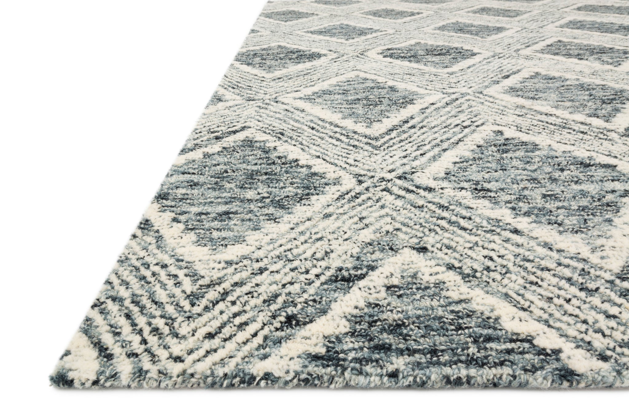 angle view of Kopa Ink / Ivory luxury Rug