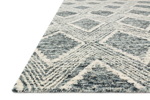 angle view of Kopa Ink / Ivory luxury Rug