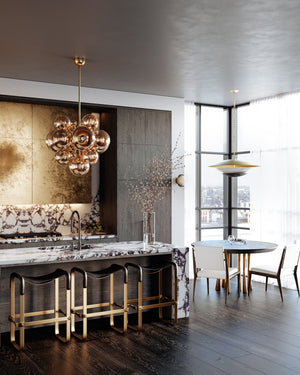 Kyoto Chandelier 36" - Lifestyle [427-36-VPB]