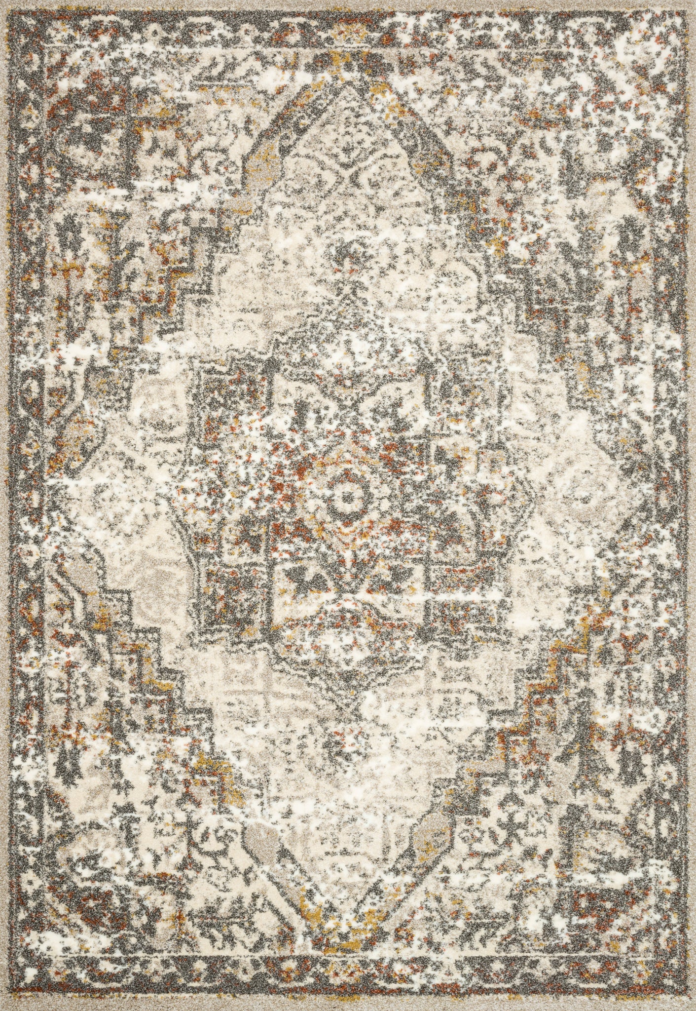 front view of Landscape Sand / Graphite luxury Rug