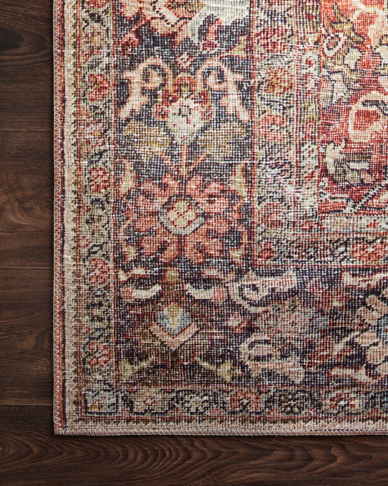 lifestyle view of Layla Spice / Marine luxury Rug