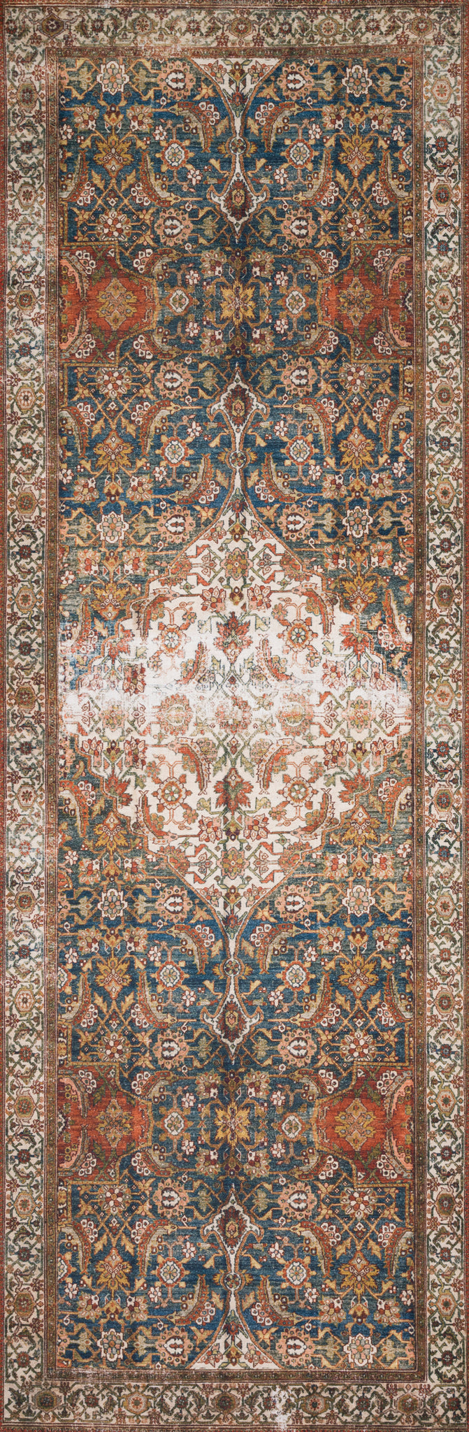 detail view of Layla Ocean / Multi luxury Rug