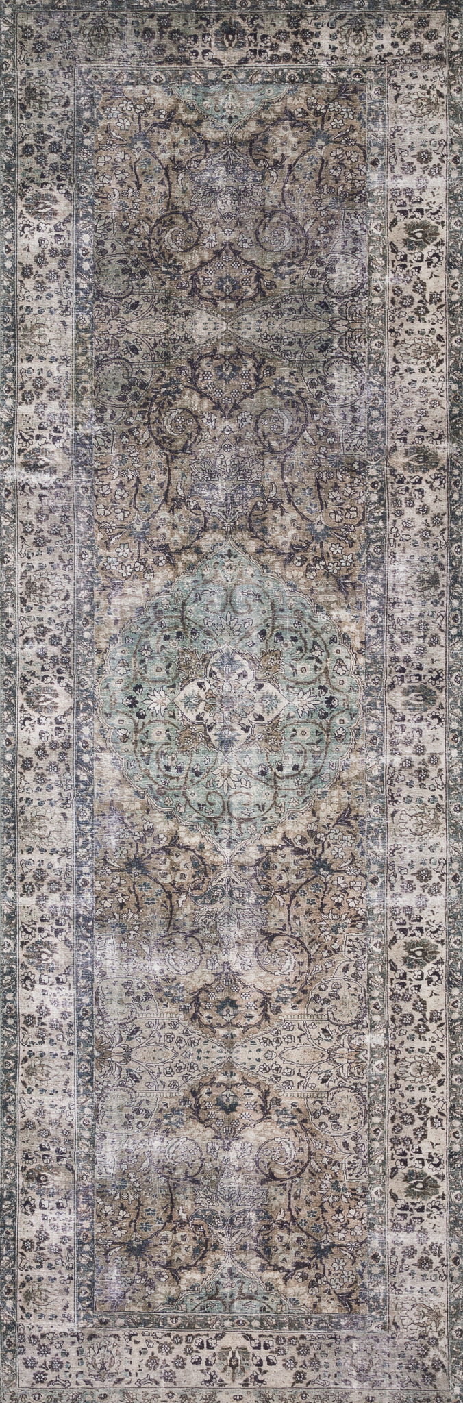 detail view of Layla Taupe / Stone luxury Rug