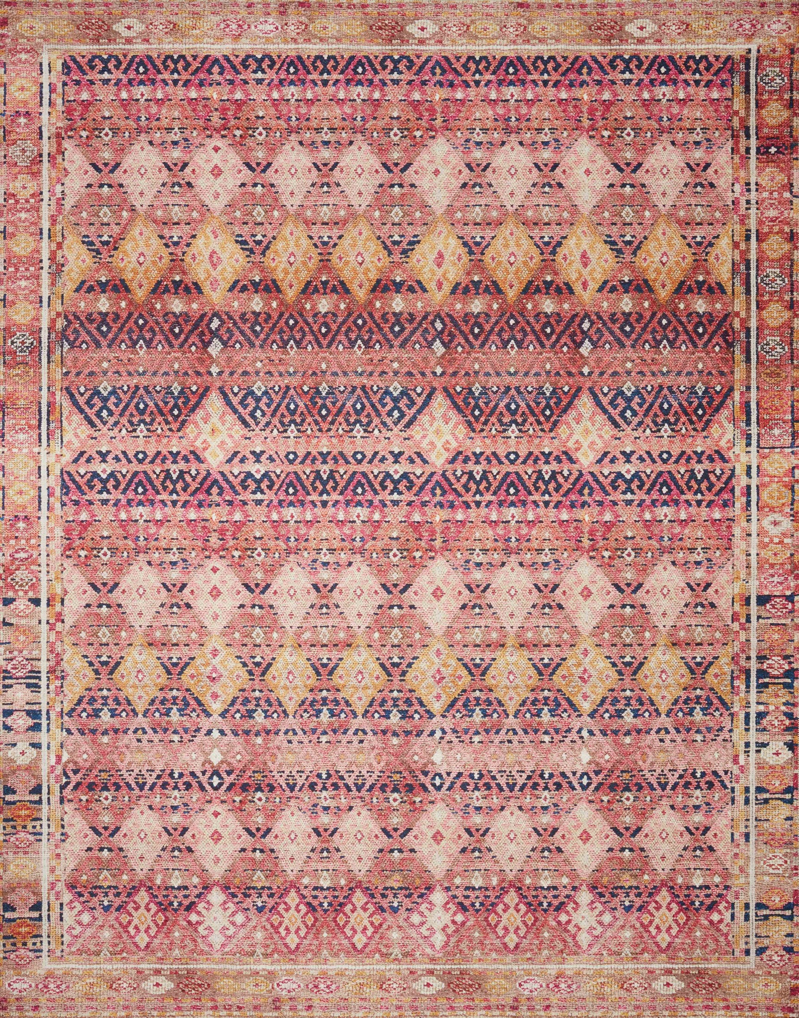 front view of Layla Magenta / Multi luxury Rug