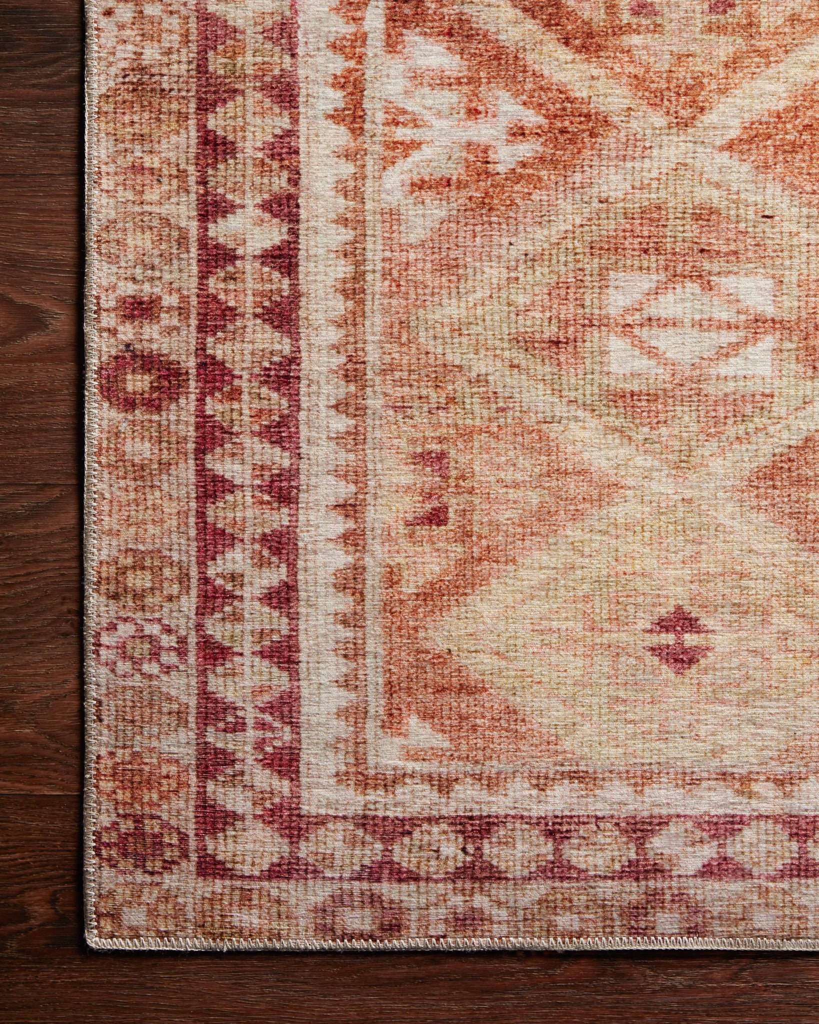 lifestyle view of Layla Natural / Spice luxury Rug