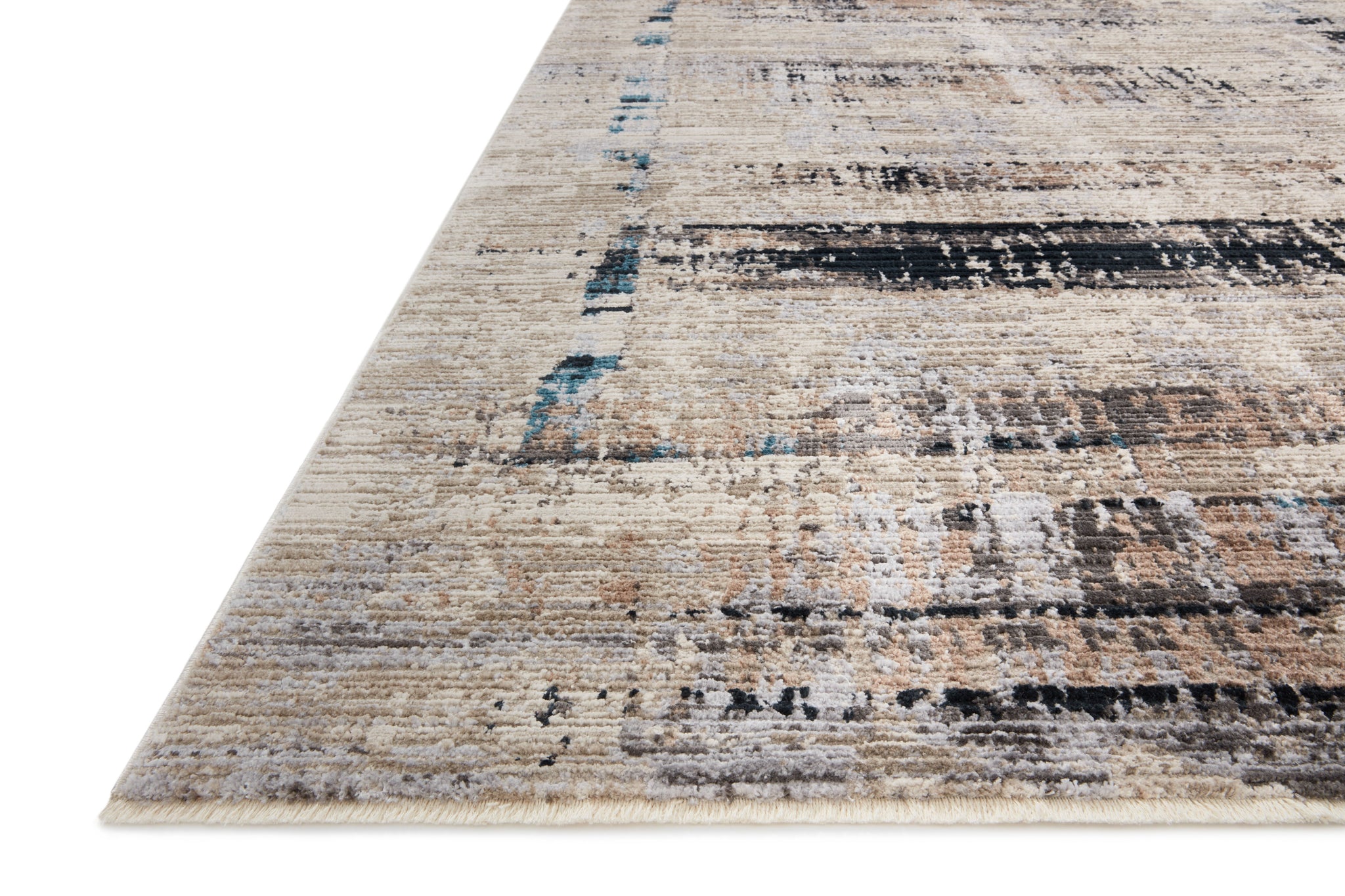 angle view of Leigh Granite / Slate luxury Rug