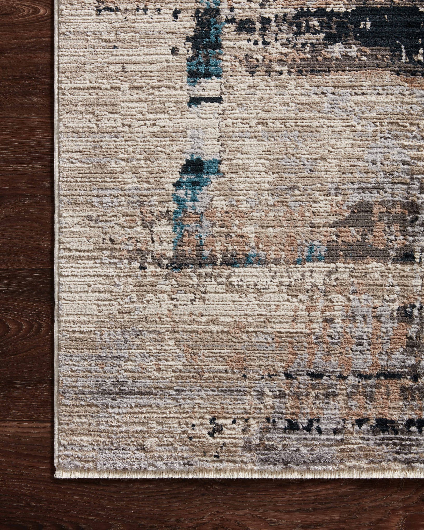 side view of Leigh Granite / Slate luxury Rug