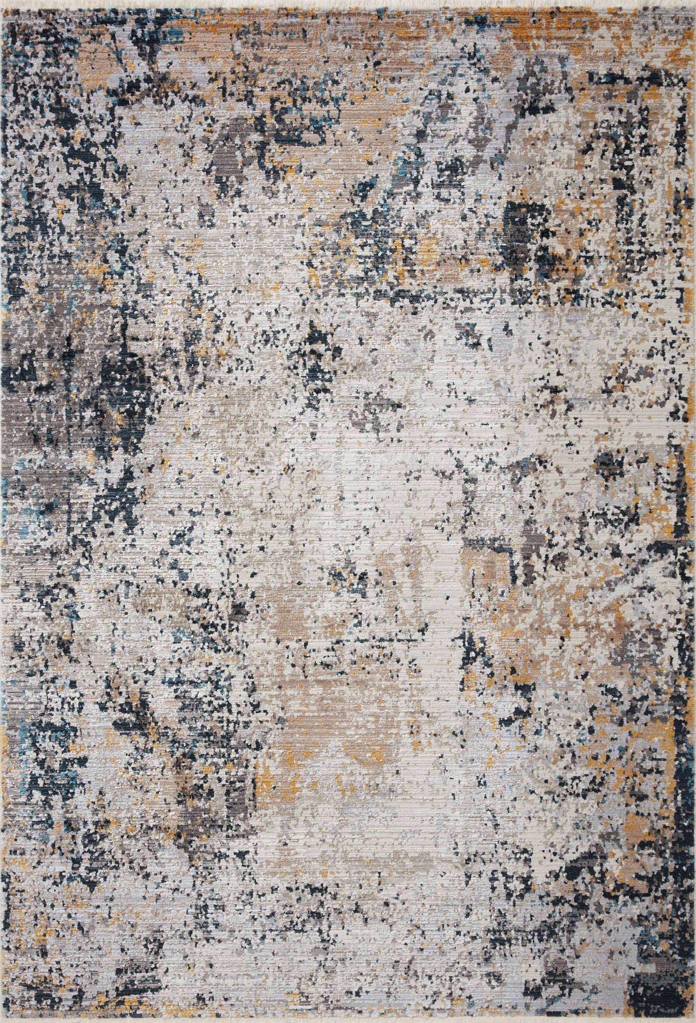 front view of Leigh Silver / Multi luxury Rug