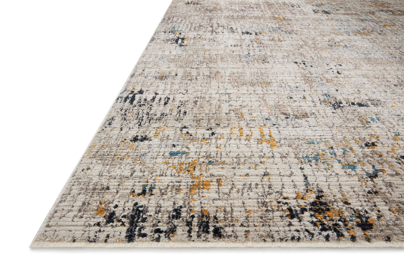 front view of Leigh Ivory / Granite luxury Rug