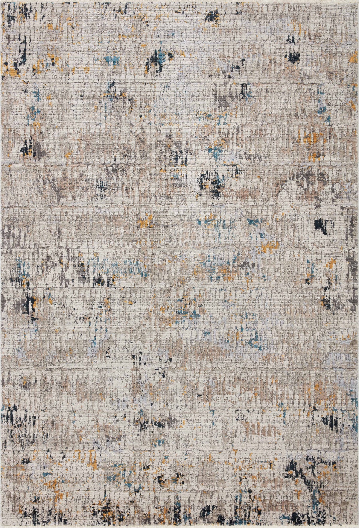 front view of Leigh Ivory / Granite luxury Rug