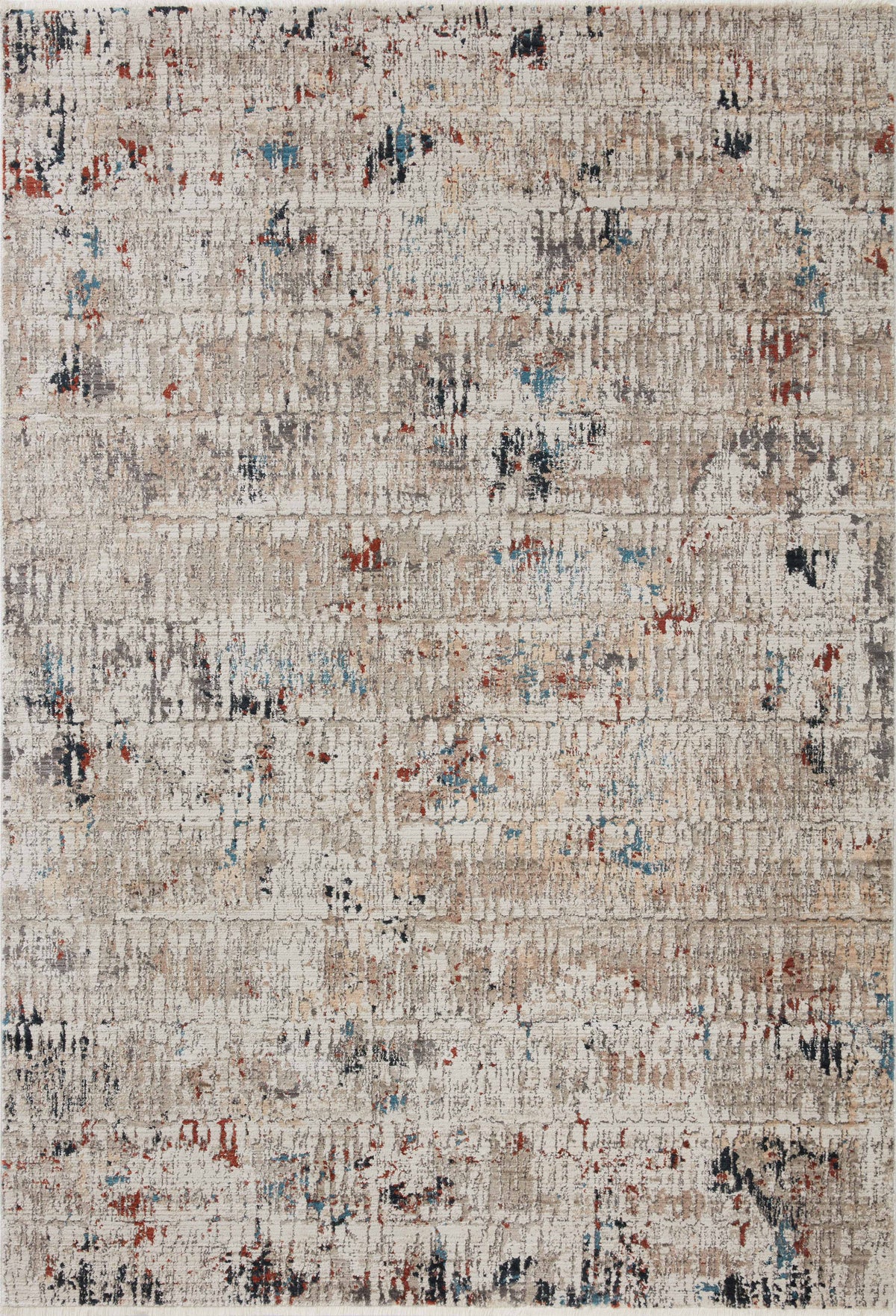 front view of Leigh Ivory / Multi luxury Rug