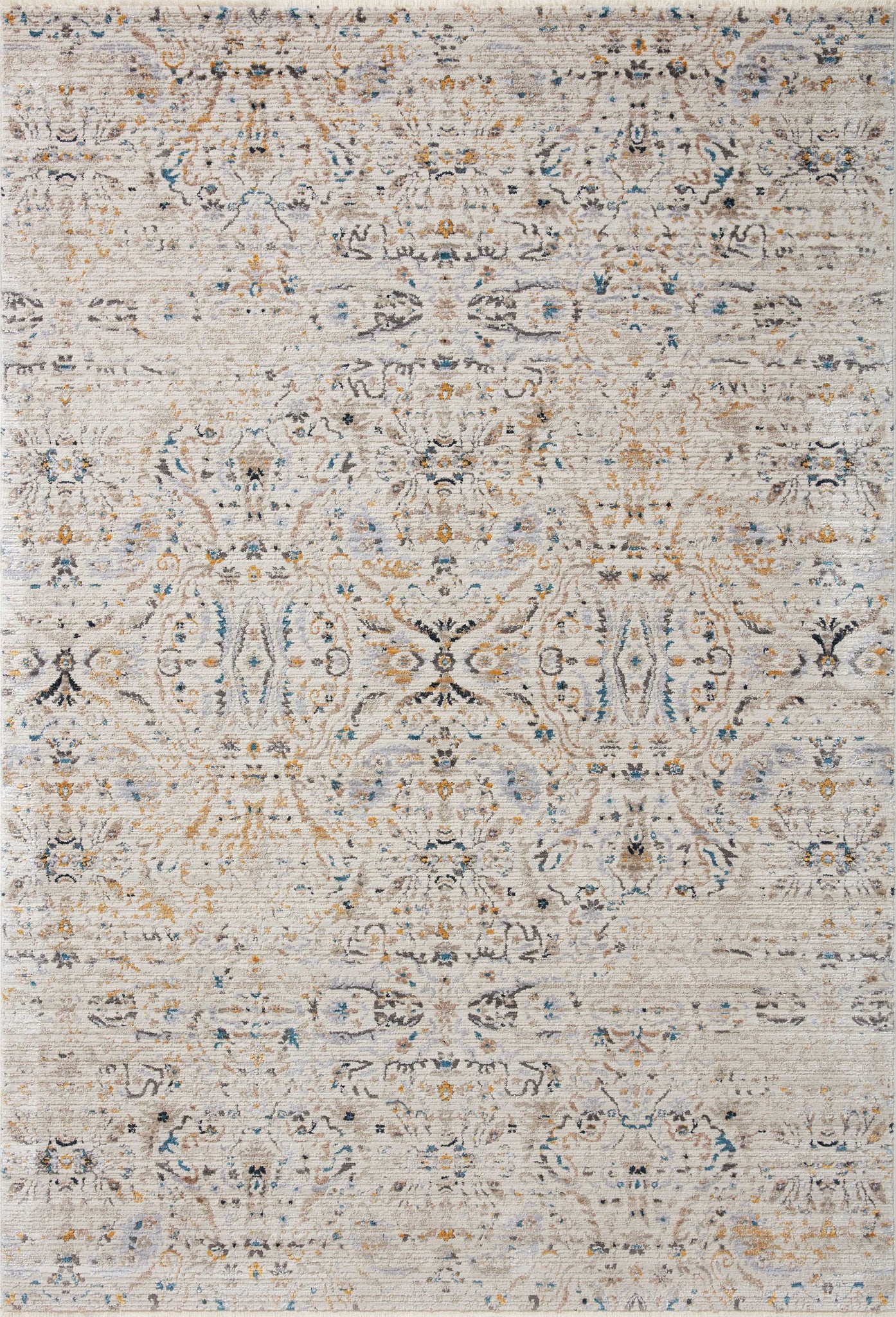 front view of Leigh Ivory / Straw luxury Rug